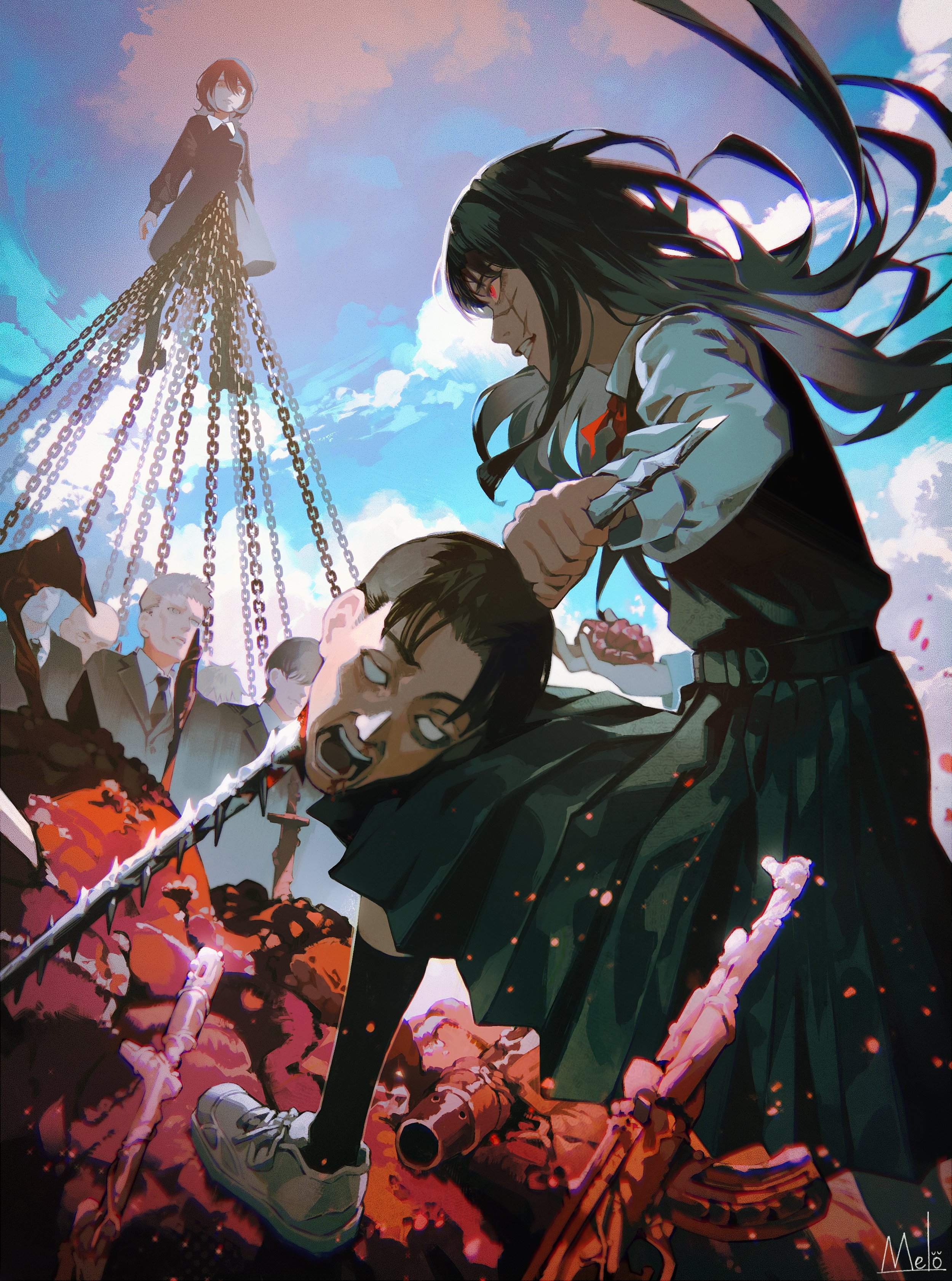 kyuuba melo chainsaw man mitaka asa nayuta (chainsaw man) war devil (chainsaw man) blood